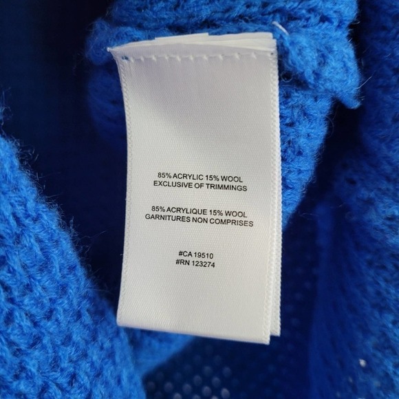 Lole Blue Wool Blend VNeck Kangaroo Pocket Sweater - Picture 10 of 12